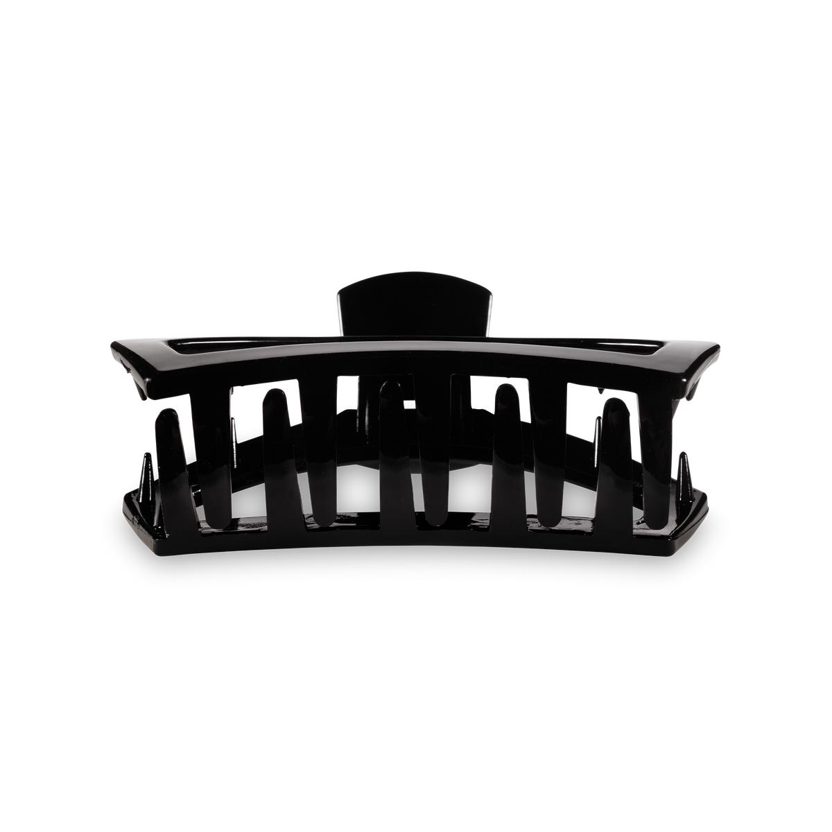 TELETIES - Open Hair Clip | Med. | Jet Black
