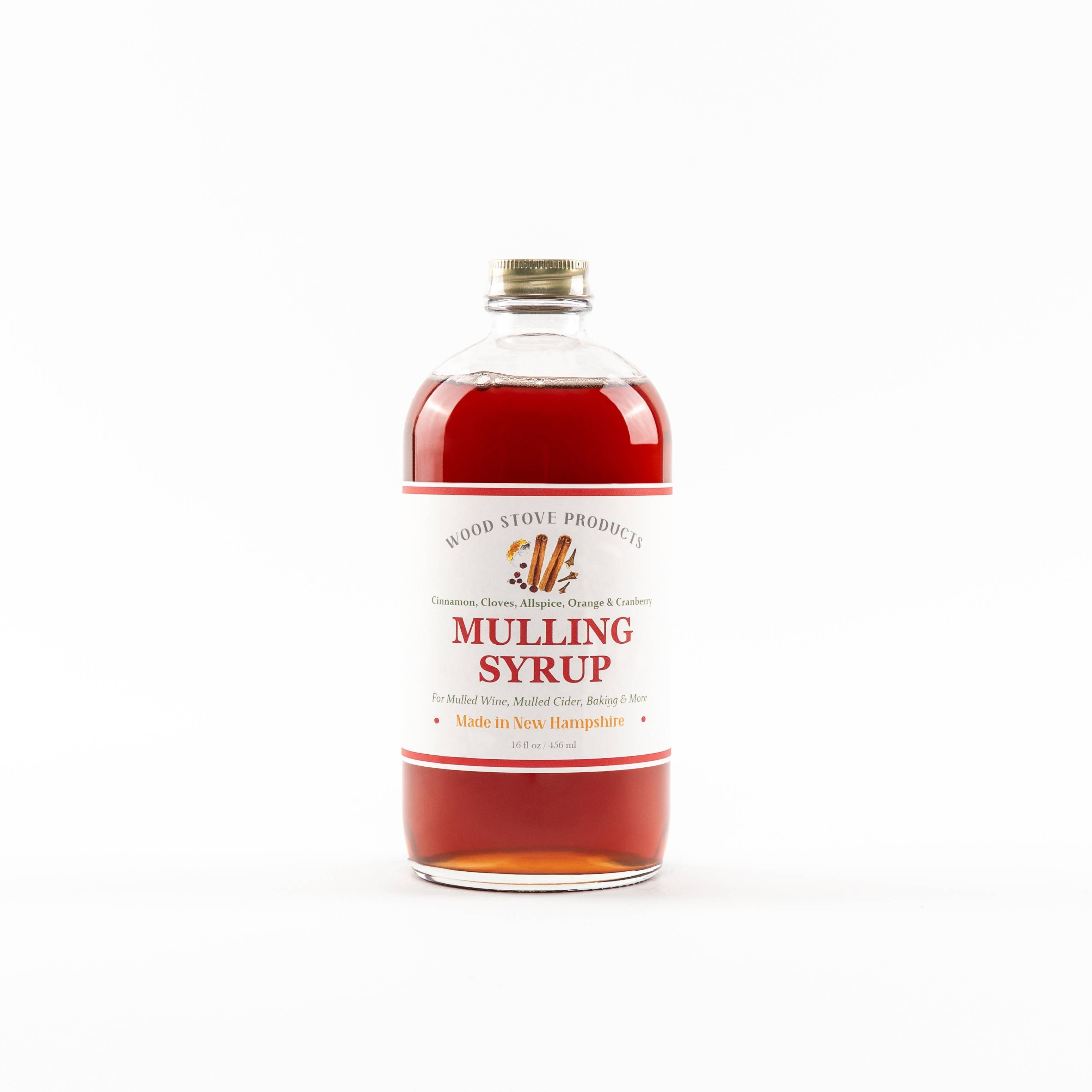Wood Stove Kitchen - Mulling Syrup, 16 fl oz - for Mulled Wine, Cider, Baking, Co