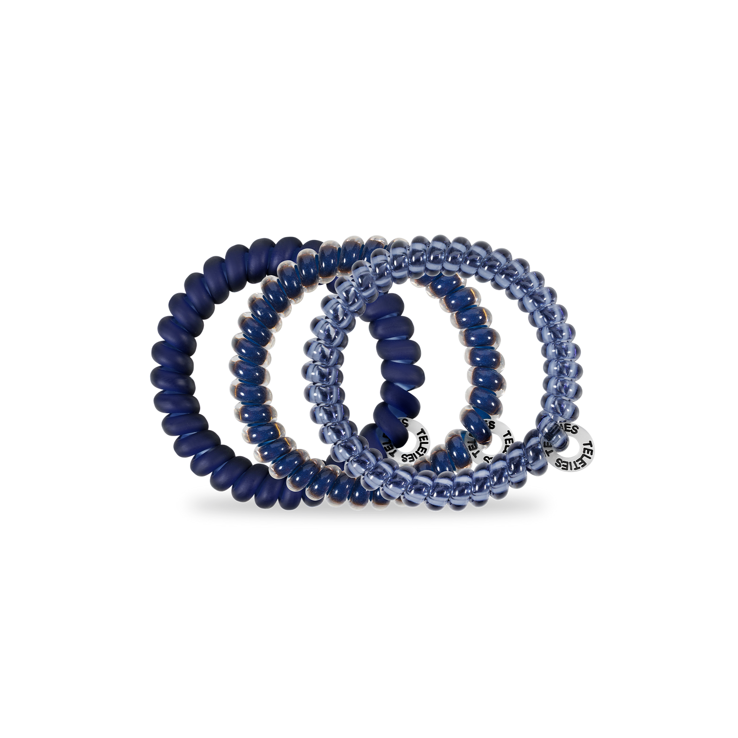 TELETIES - Spiral Hair Coils | Small | Nightfall Navy Hair Ties