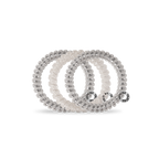 TELETIES - Spiral Hair Coils | Small | Silver Slay Hair Ties