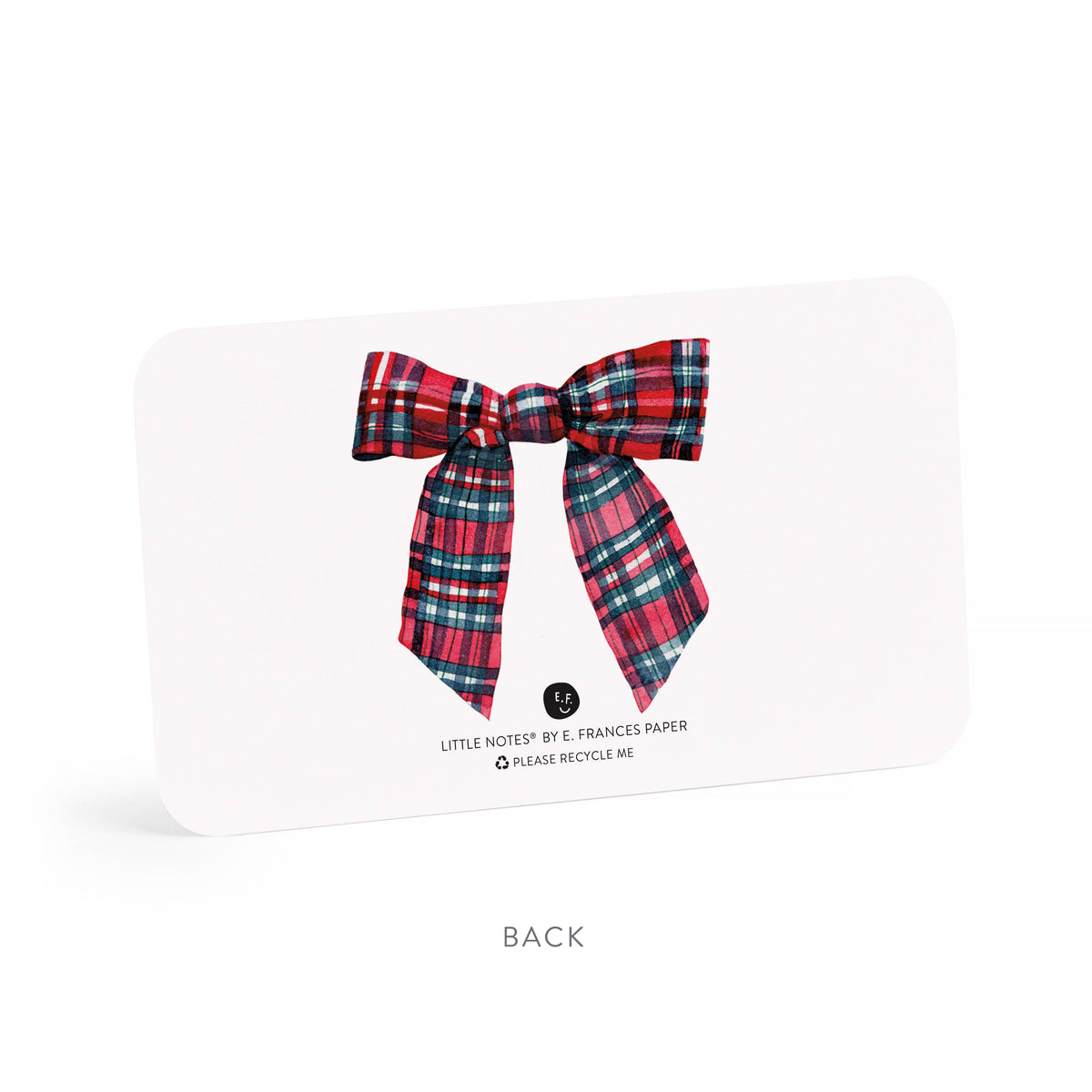 E. Frances Paper - Plaid Bow Christmas Little Notes® Notecard Pack, Set of 55