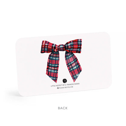 E. Frances Paper - Plaid Bow Christmas Little Notes® Notecard Pack, Set of 55