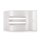 TELETIES - Flat Rectangle Hair Clip | Large | Coconut White