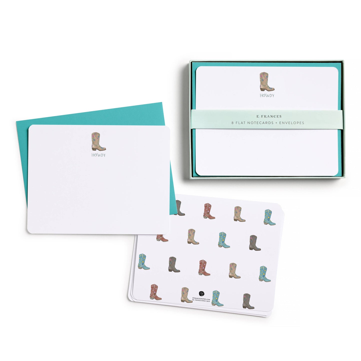 E. Frances Paper - Cowboy Boot Flat Note Set