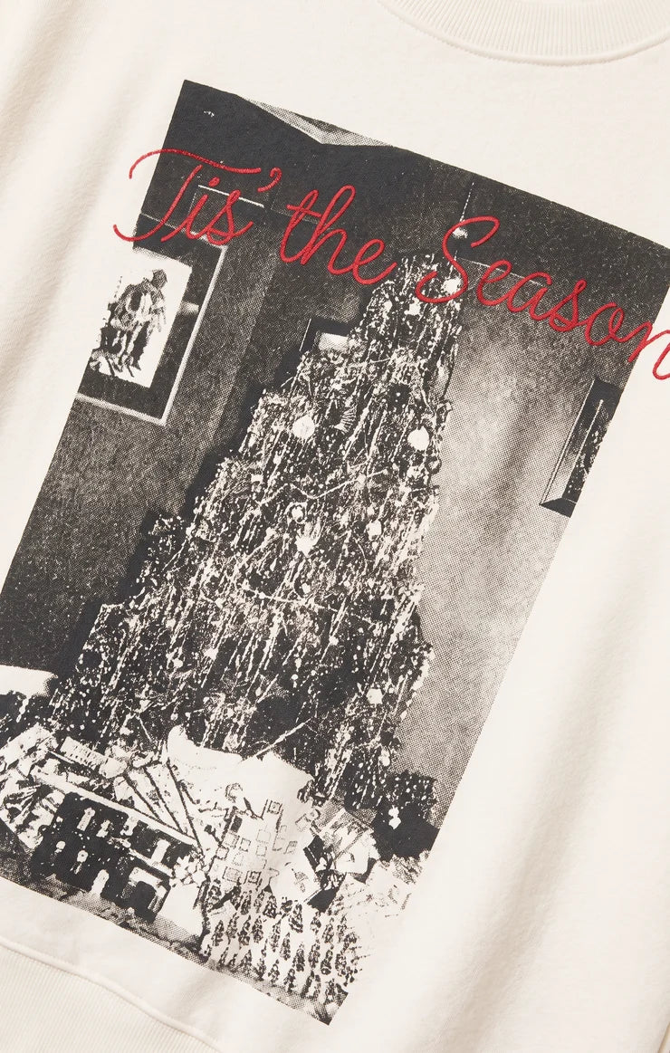 Z Supply Cozy Boyfriend Sweatshirt - Tis' The Season Holiday Crewneck
