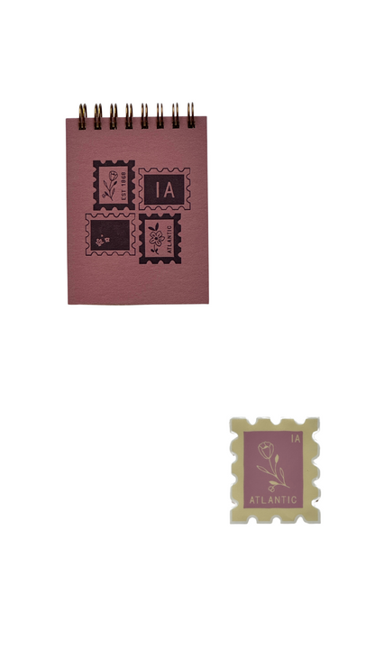Ruff House Print Shop - Custom City Stamp Mini Jotter Notebook - Atlantic, IA