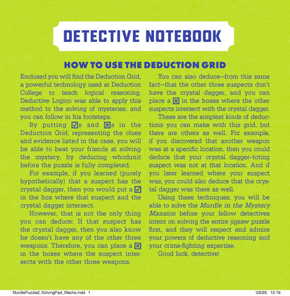 Chronicle Books - Murdle in the Mystery Mansion 500-Piece Jigsaw Puzzle