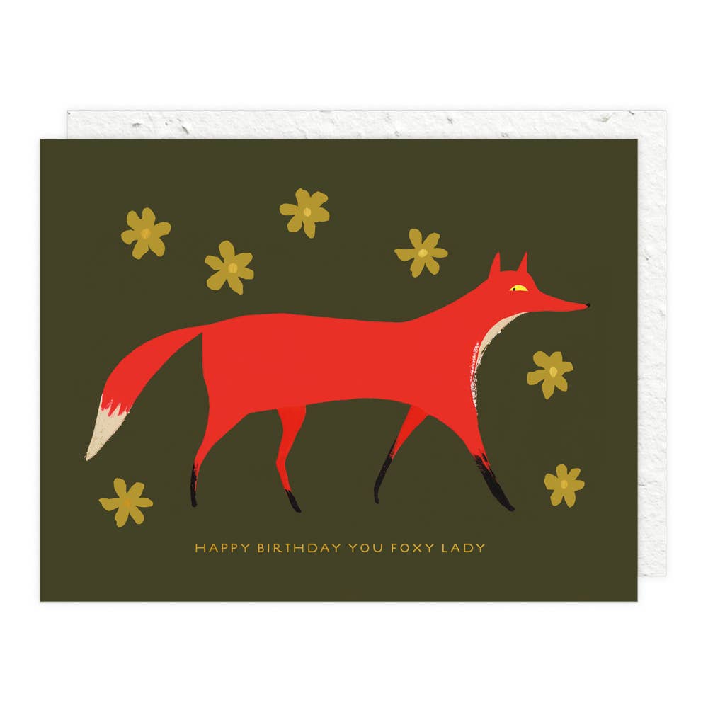 Seedlings - Foxy - Birthday Card