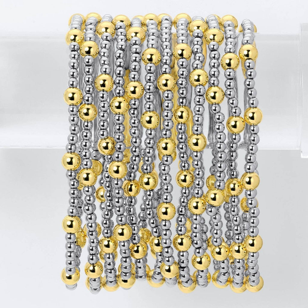 Splendid Iris - Two-Tone Stretch Bracelet 3mm/5mm