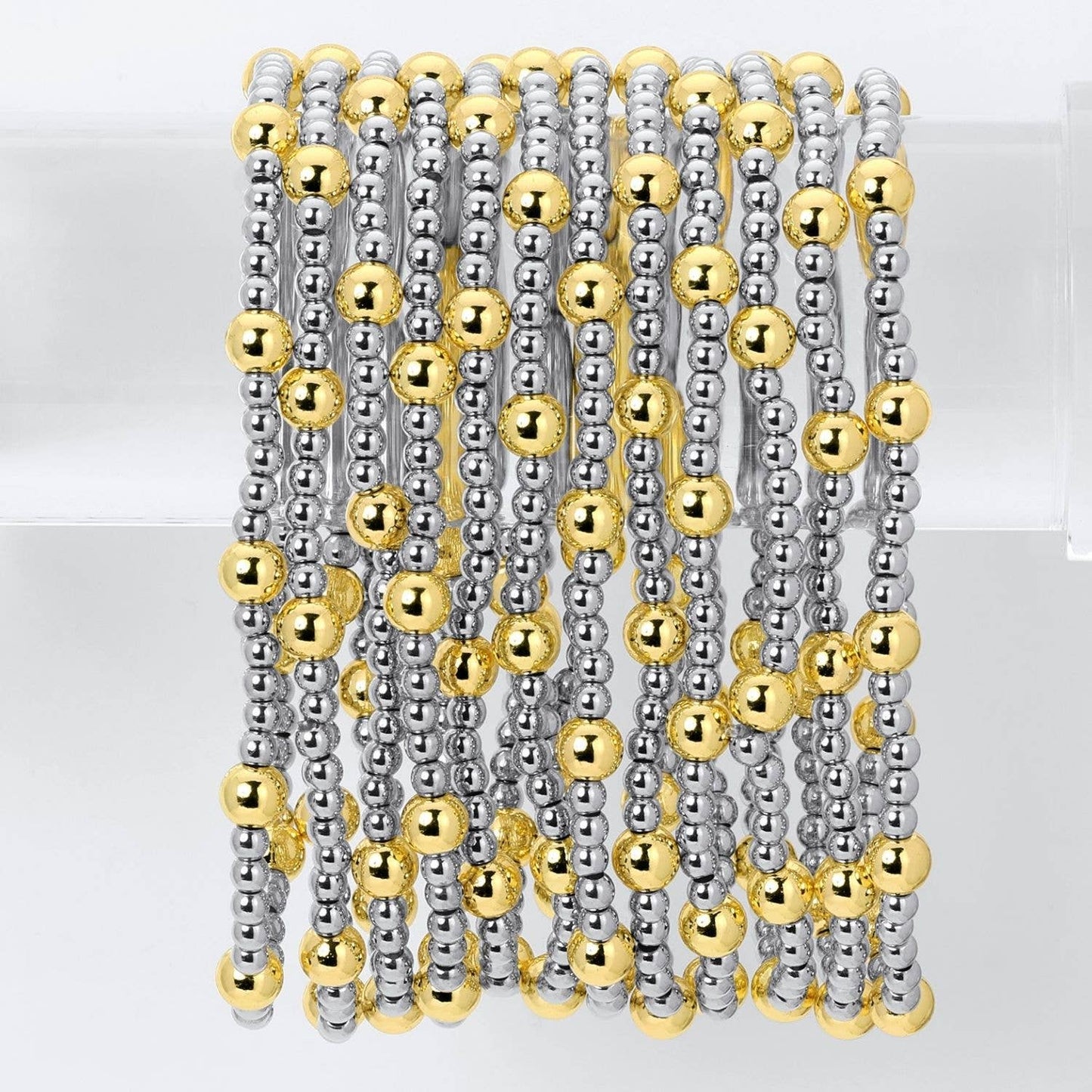 Splendid Iris - Two-Tone Stretch Bracelet 3mm/5mm