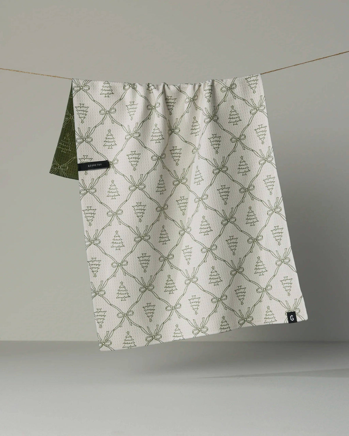 Geometry - Cedar Bows Luxe Kitchen Towel - Holiday 2026