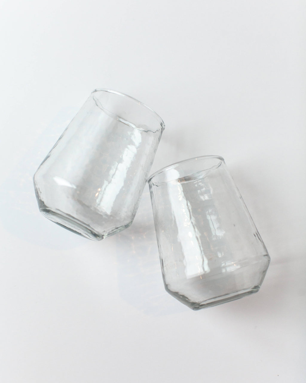 Creative Women - Handblown Hammered Glass Water Tumbler - assorted colors