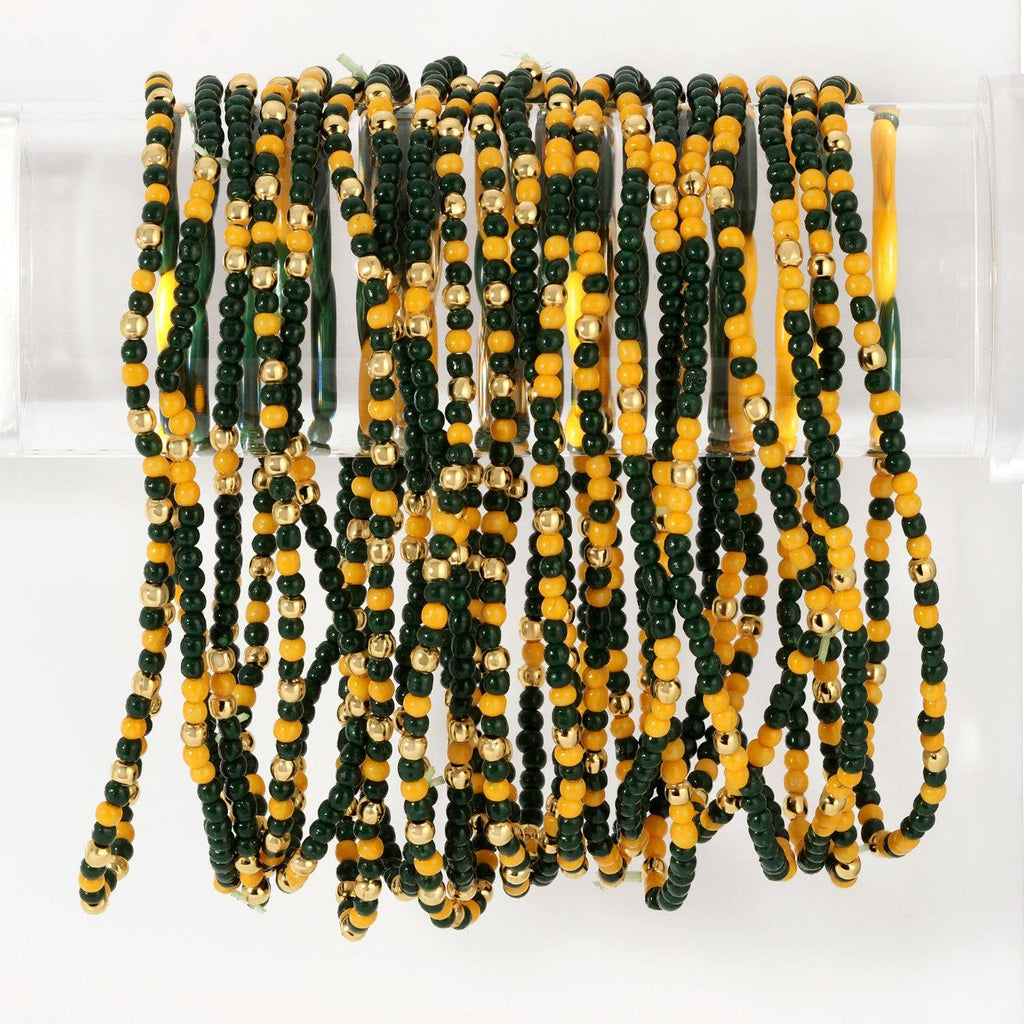 Splendid Iris - Set/4 Stretch Beaded GAME DAY Bracelets
