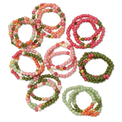 Splendid Iris - Assorted Color 2mm Stretch Seed Bead Rings