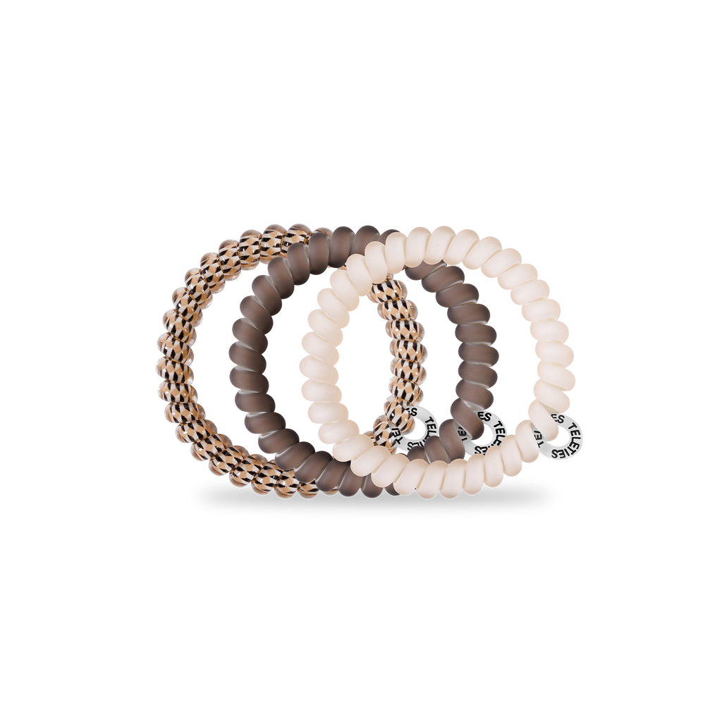 TELETIES - Spiral Hair Coils | Small | Toasted Hair Ties