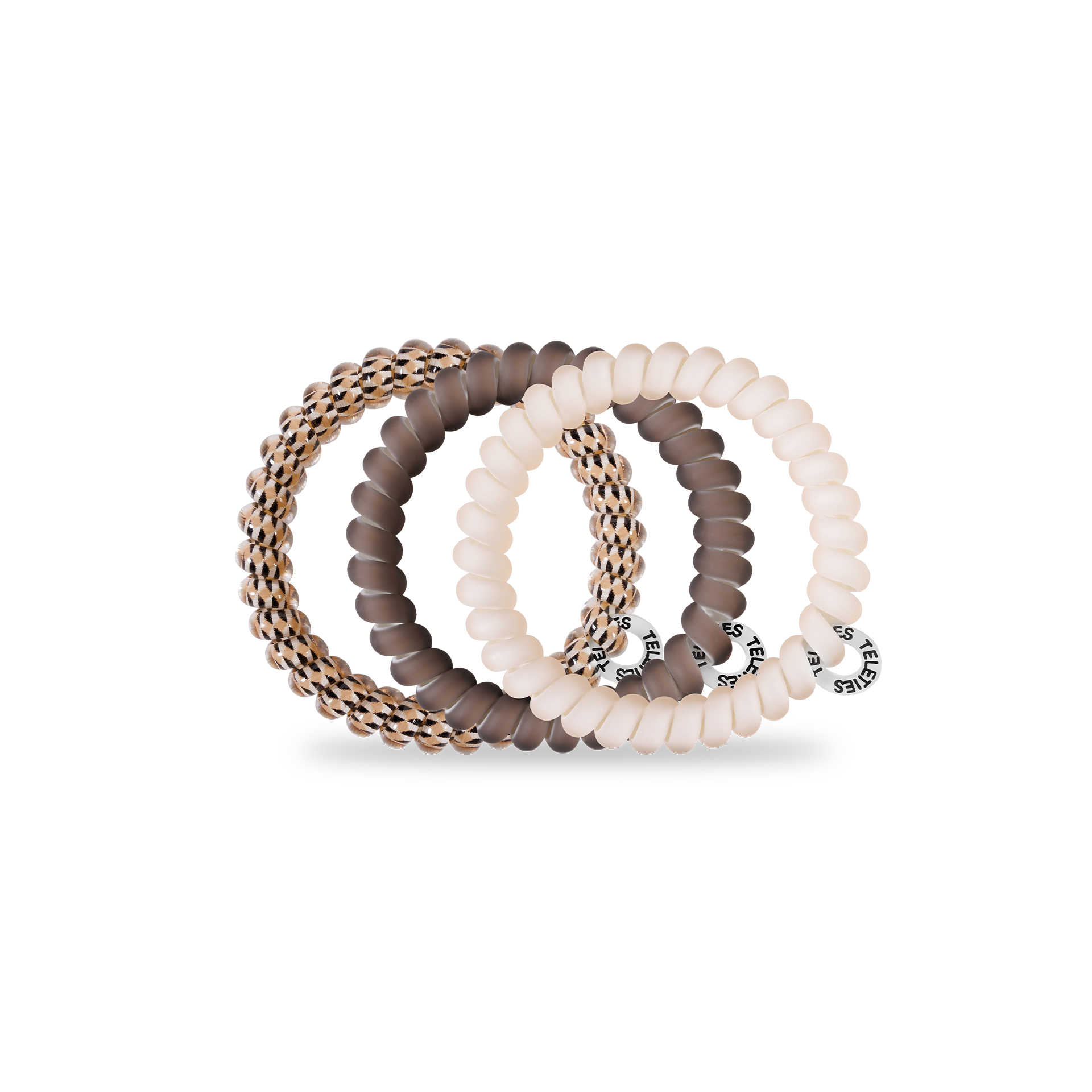 TELETIES - Spiral Hair Coils | Small | Toasted Hair Ties