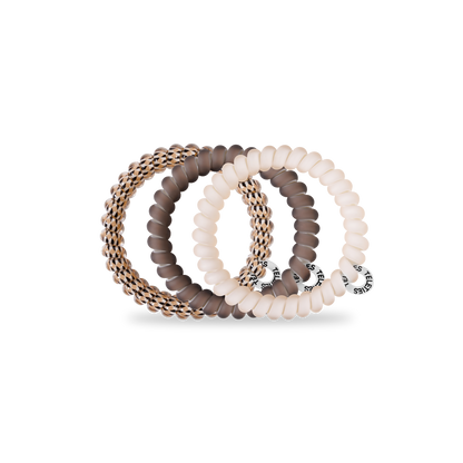 TELETIES - Spiral Hair Coils | Small | Toasted Hair Ties