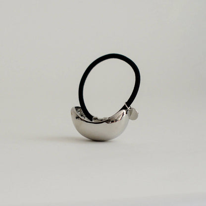 nar'sha - Bold Crescent Metal Cuff Hair Tie | Silver