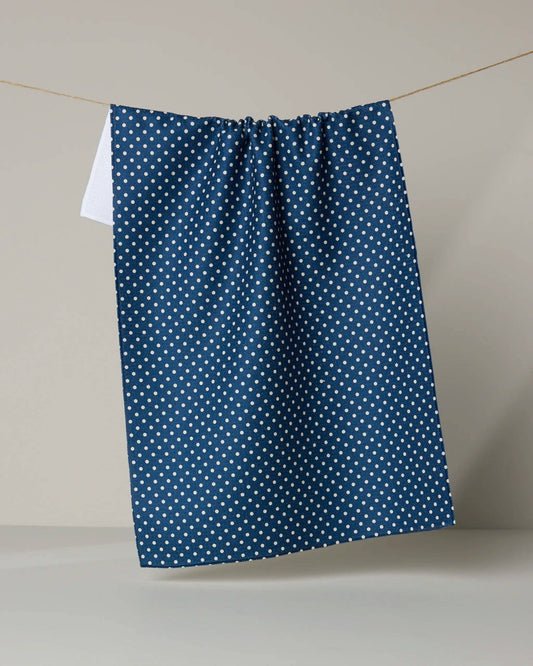 Geometry - Saddle Indigo Tea Towel