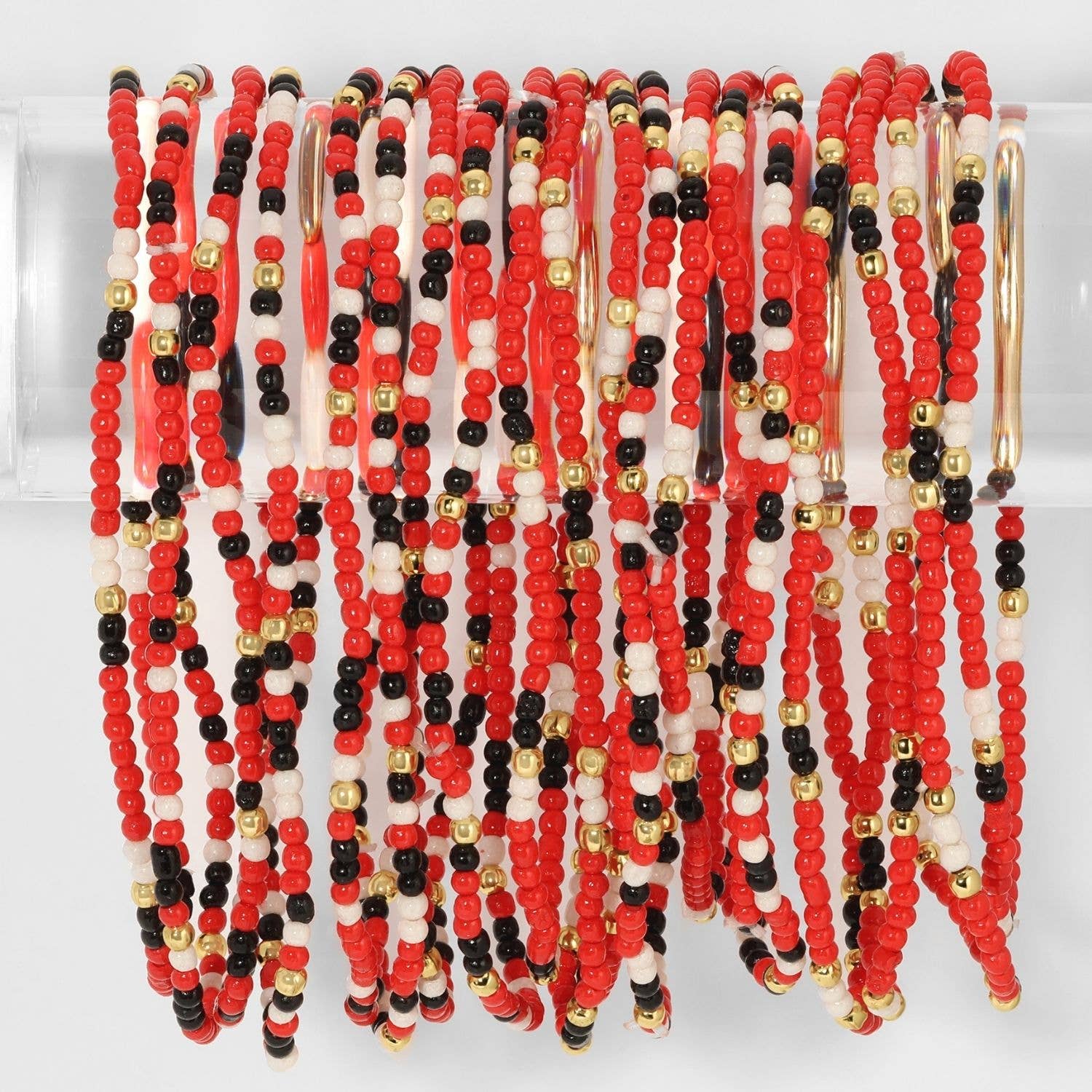 Splendid Iris - Set/4 Stretch Beaded GAME DAY Bracelets