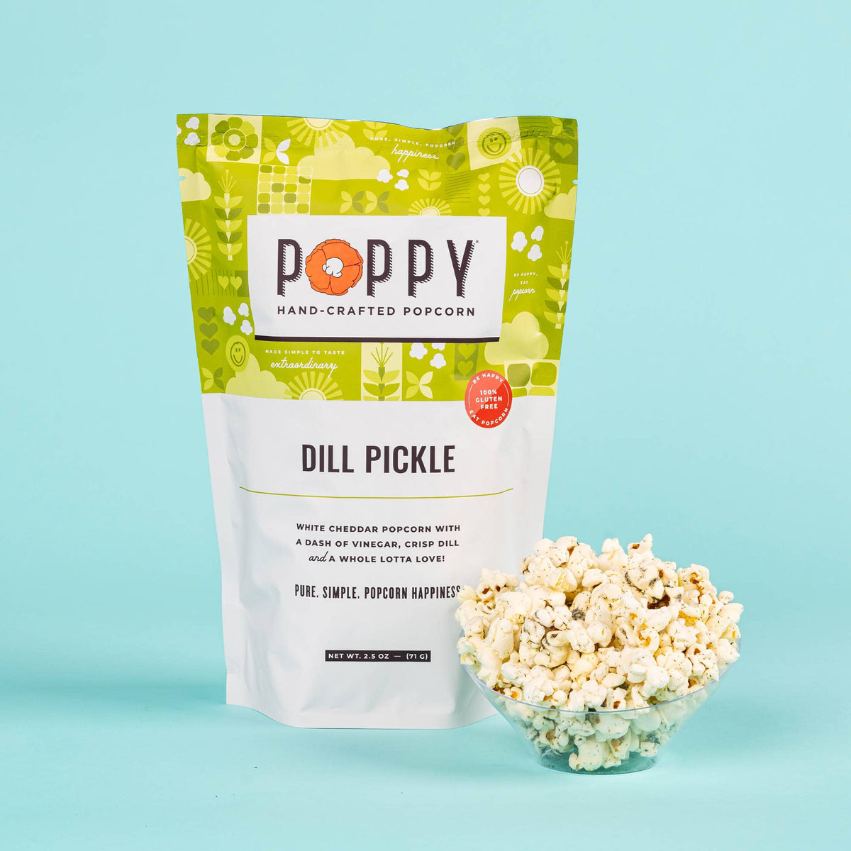 Poppy Hand-Crafted Popcorn - Dill Pickle Popcorn