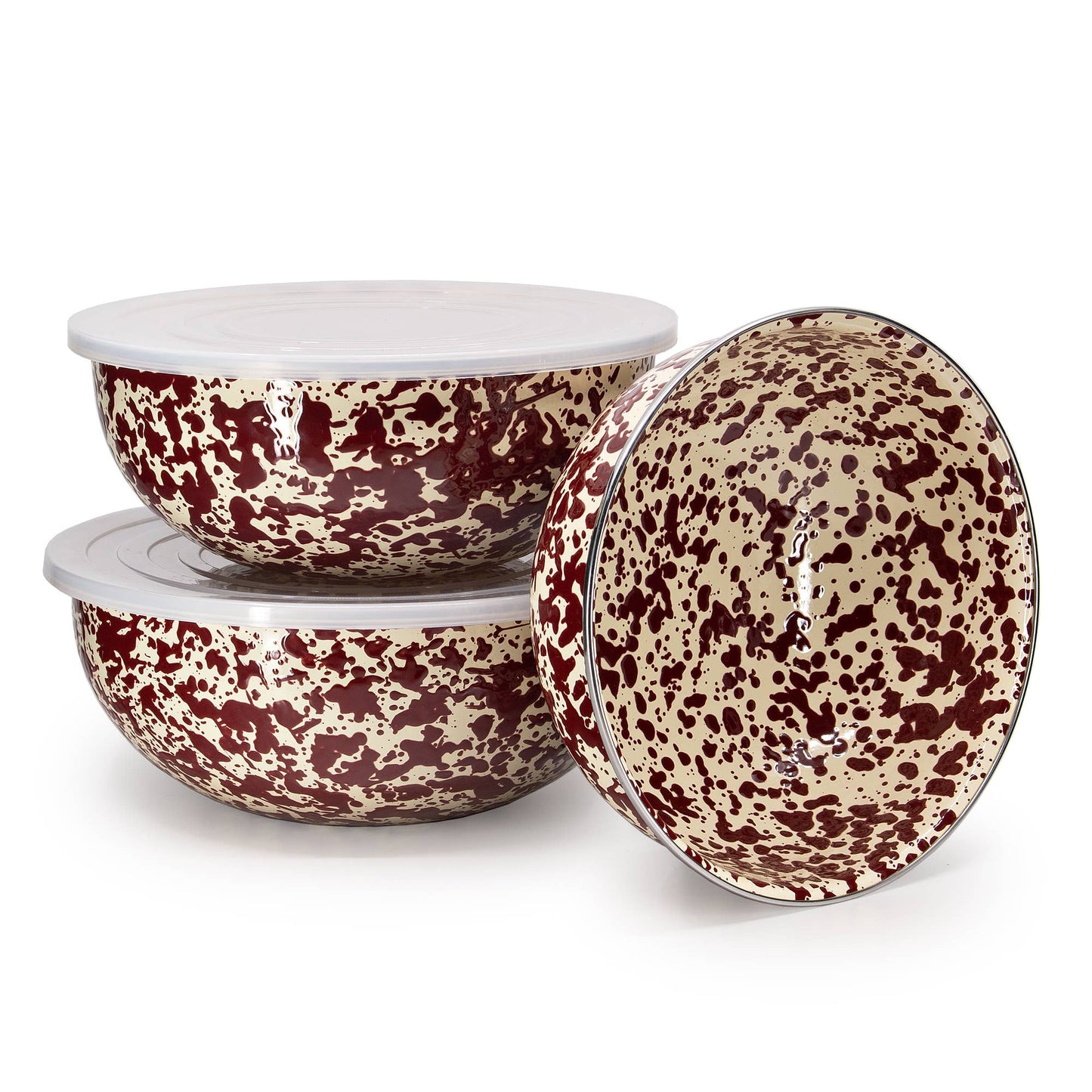 Crow Canyon Home - Splatter Enamelware Covered Multi-Purpose Bowl