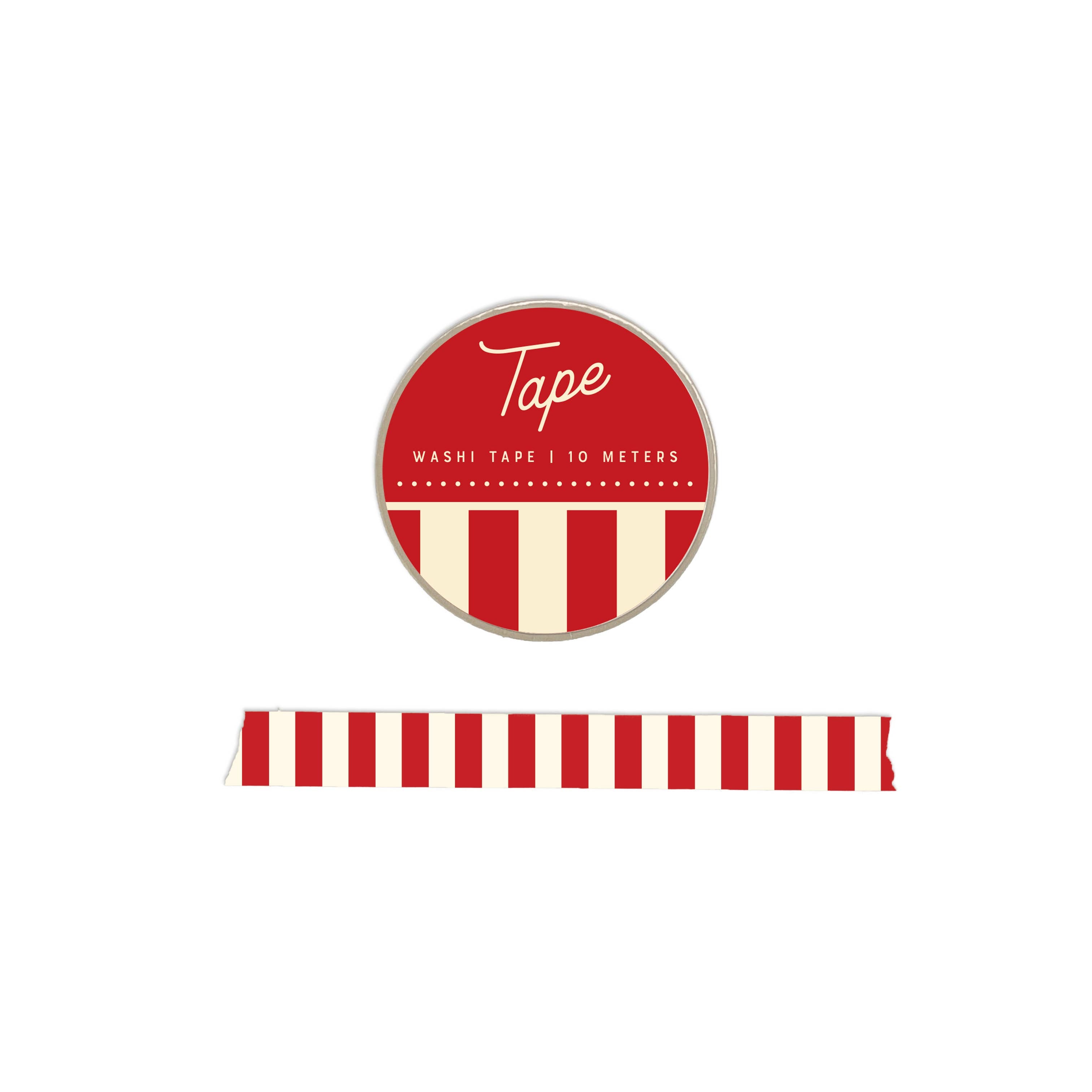 Ruff House Print Shop - Red Striped Washi Tape