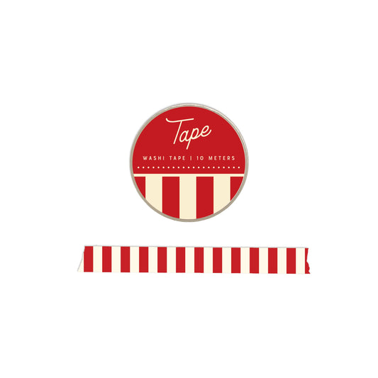 Ruff House Print Shop - Red Striped Washi Tape
