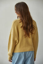 By Together - Knit Sweater Crew Neck Long Sleeve Pullover Top