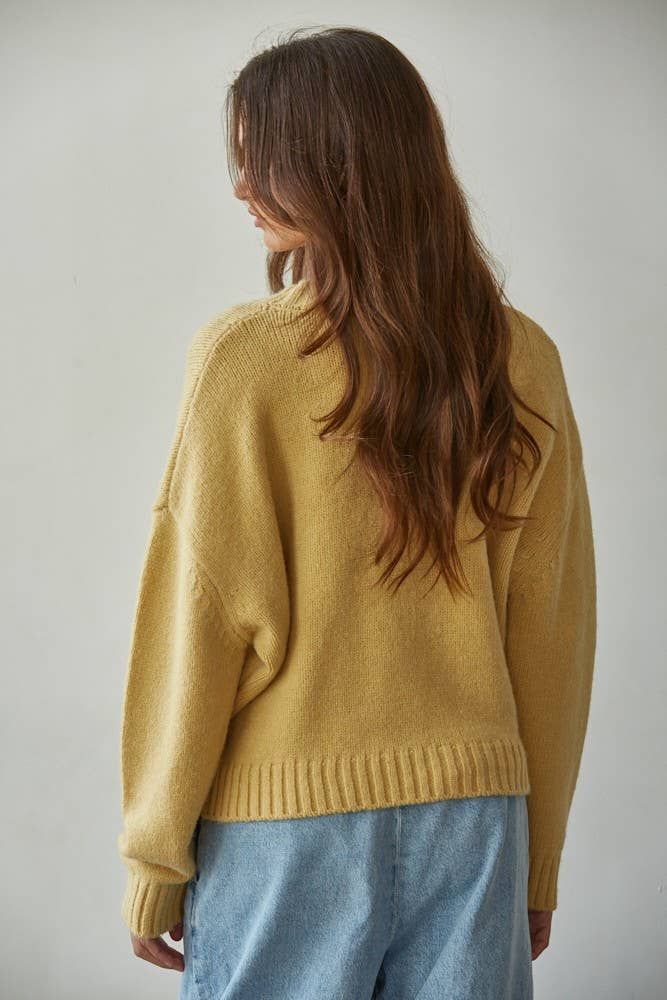 By Together - Knit Sweater Crew Neck Long Sleeve Pullover Top