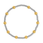 Splendid Iris - Two-Tone Stretch Bracelet 3mm/5mm
