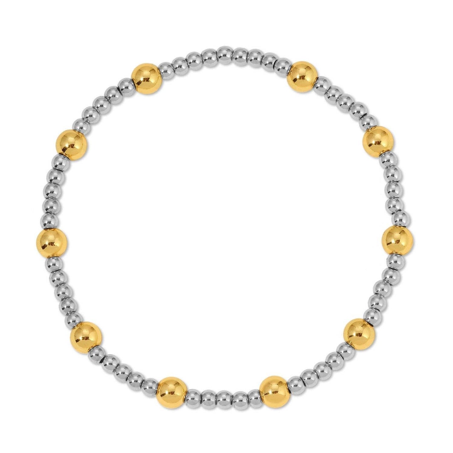 Splendid Iris - Two-Tone Stretch Bracelet 3mm/5mm