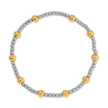 Splendid Iris - Two-Tone Stretch Bracelet 3mm/5mm