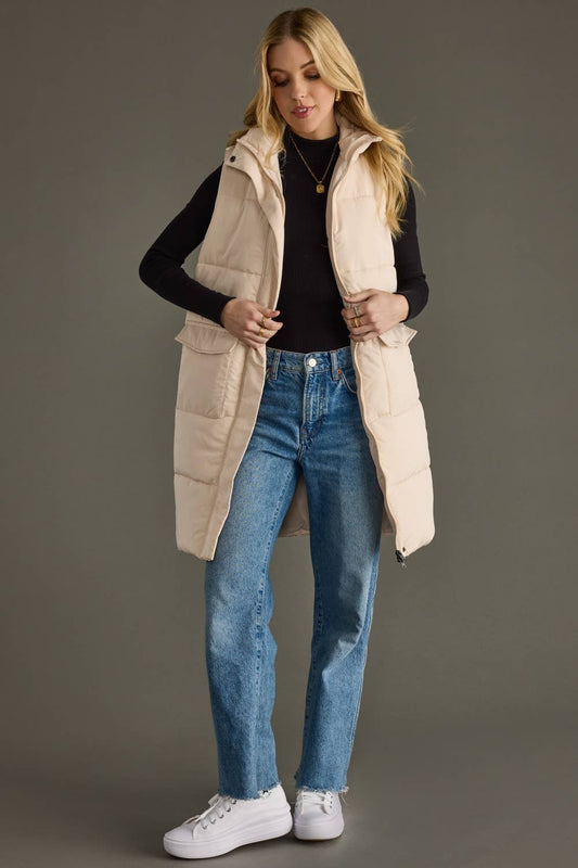 Panache Apparel Co. - Cream Long Vest