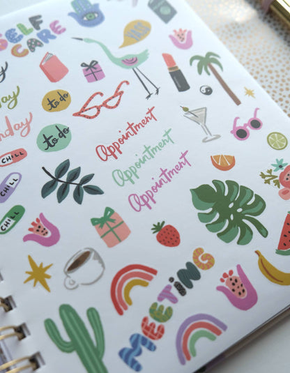 Idlewild Co. - 2026 Hardcover Planner, Magenta Squiggle