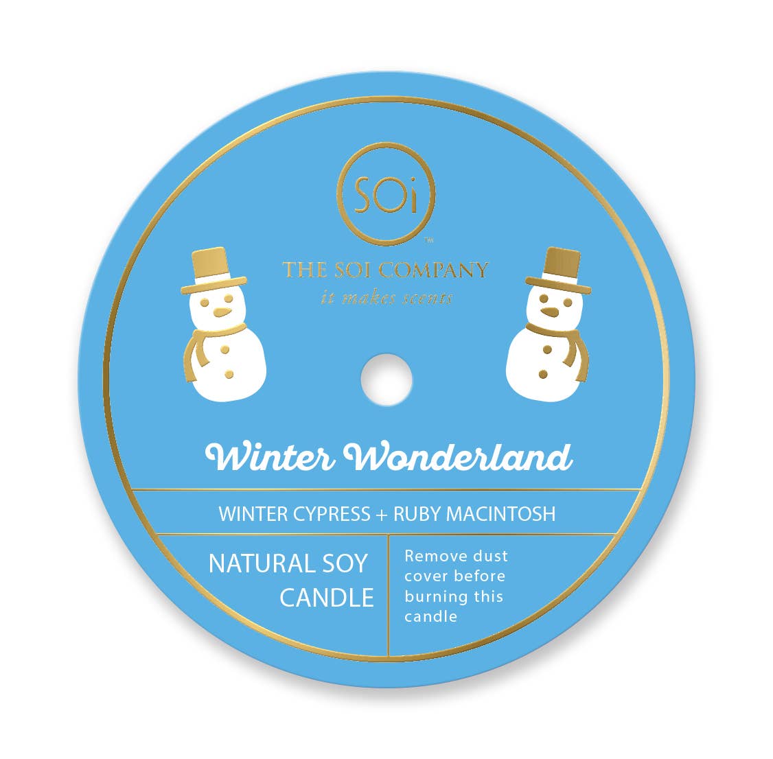 Snowman & Snowflake  12oz  Icon Candle