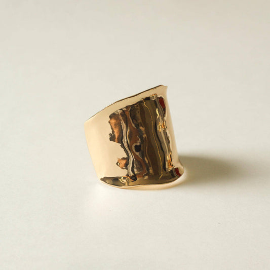 nar'sha - Metal Hair Ponytail Cuff Stick | Gold