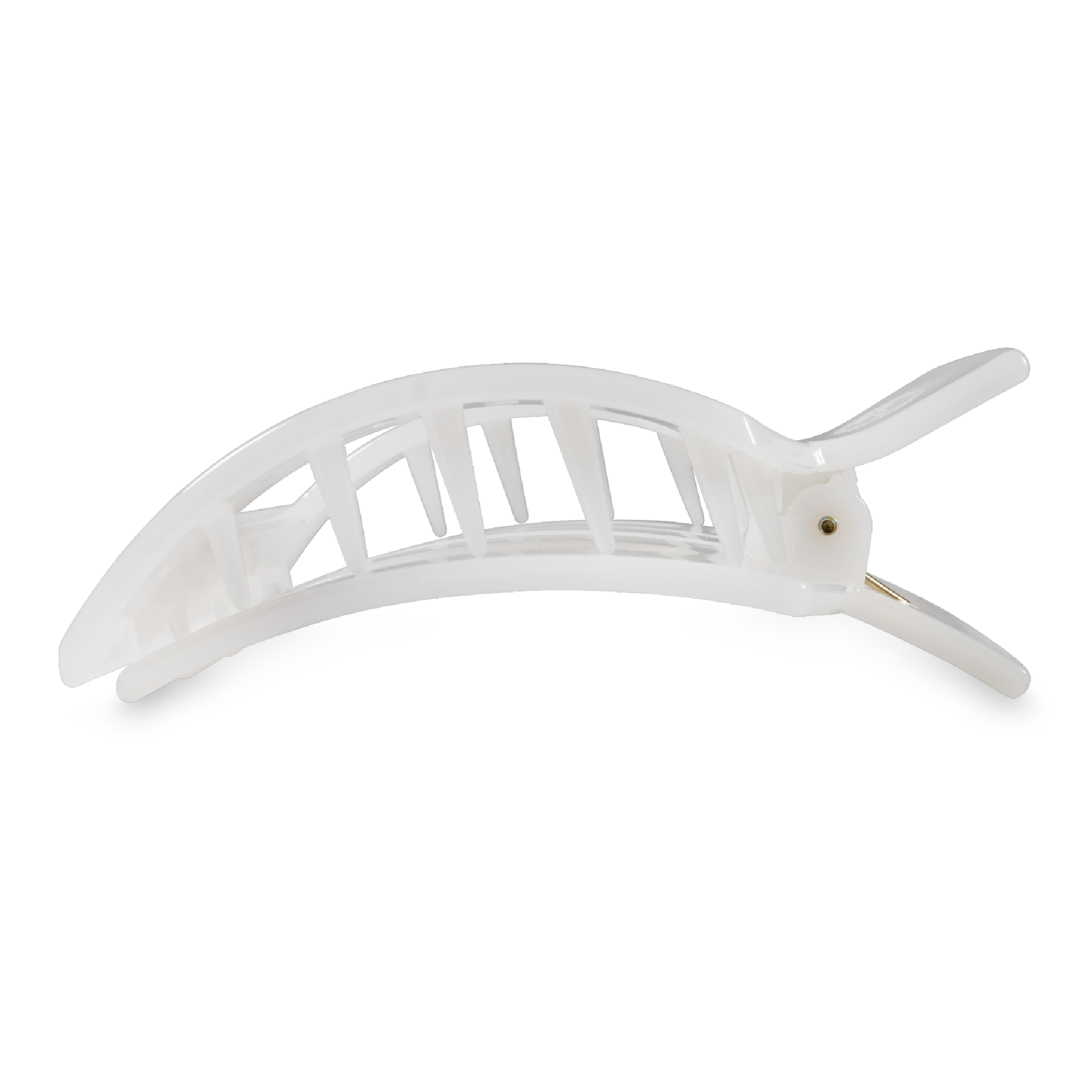 TELETIES - Coconut White Large Flat Square Clip