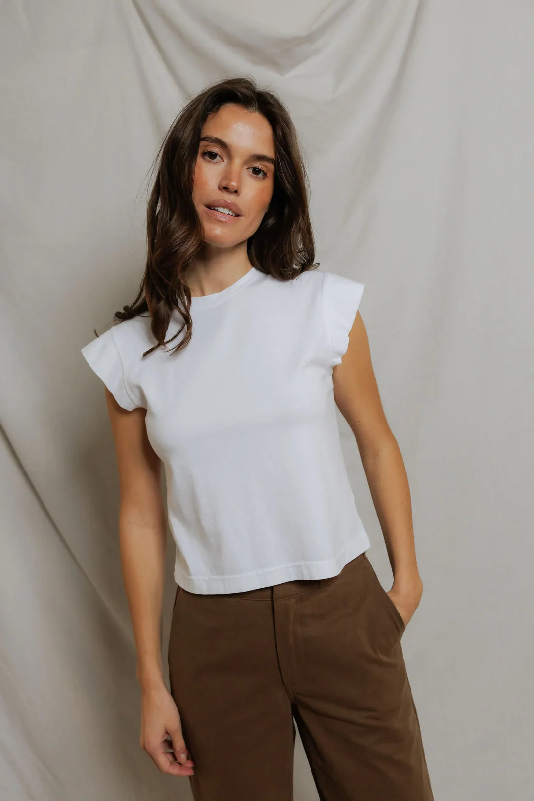 perfectwhitetee - Porter Cap Sleeve Tee - Multiple Color Options