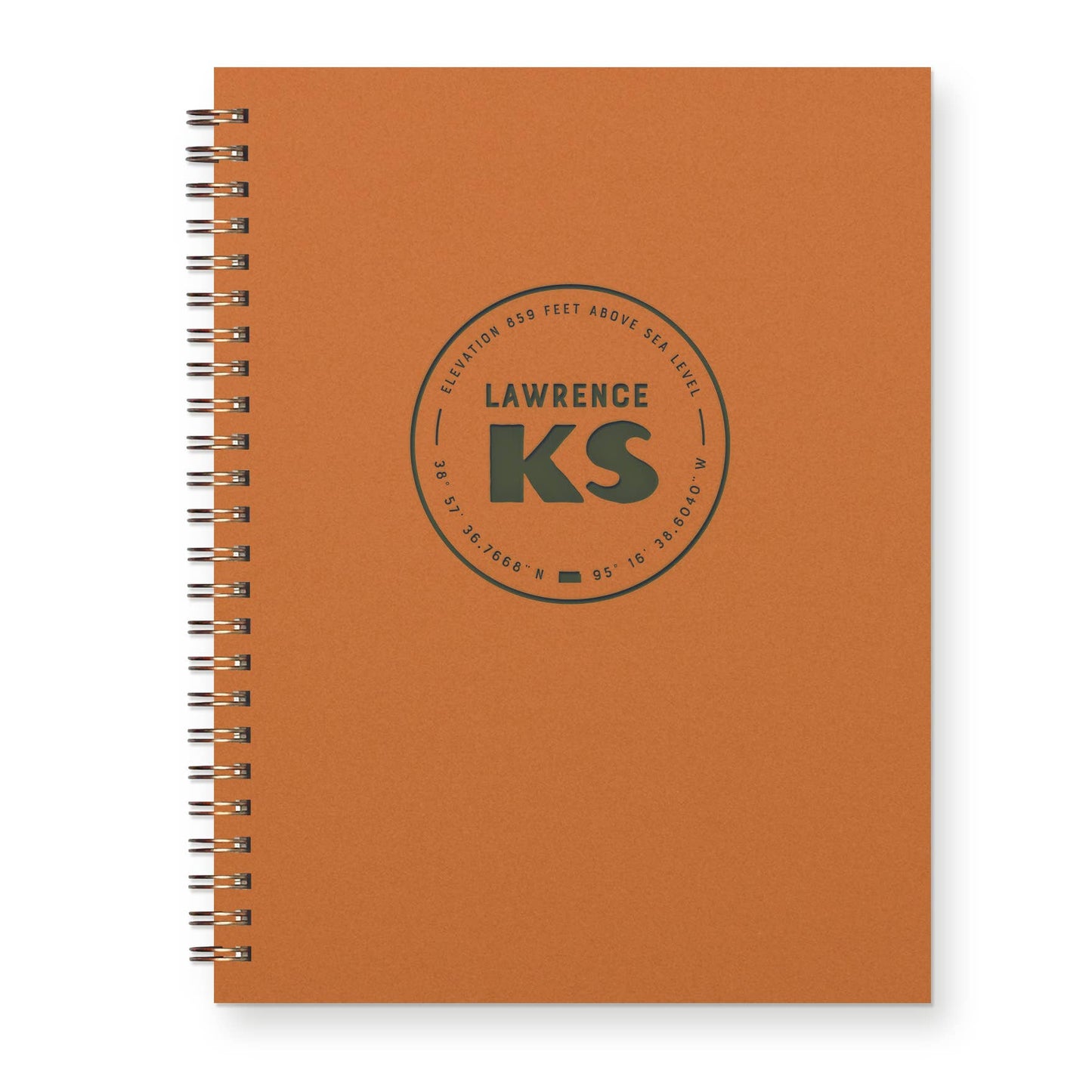 Ruff House Print Shop - Custom City Geotag Journal: Lined Notebook - Atlantic, IA