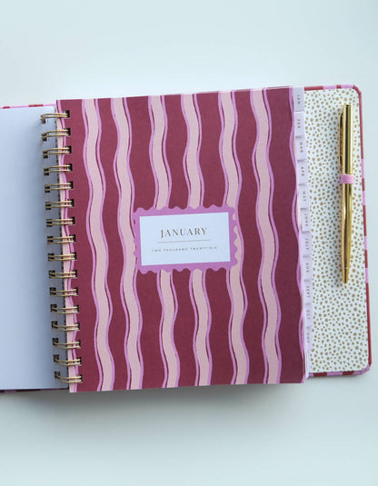 Idlewild Co. - 2026 Hardcover Planner, Magenta Squiggle