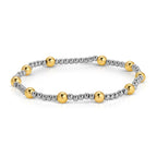 Splendid Iris - Two-Tone Stretch Bracelet 3mm/5mm