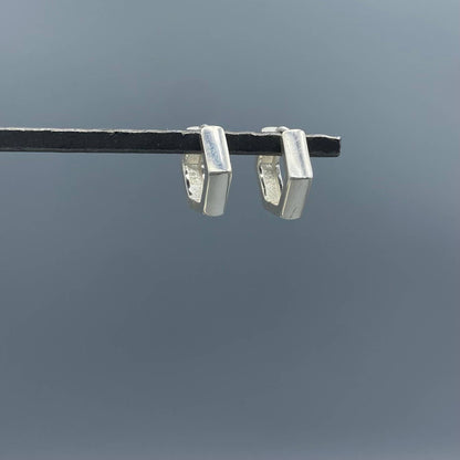 Something Silver - Hexagon Hinged Clicker Hoops