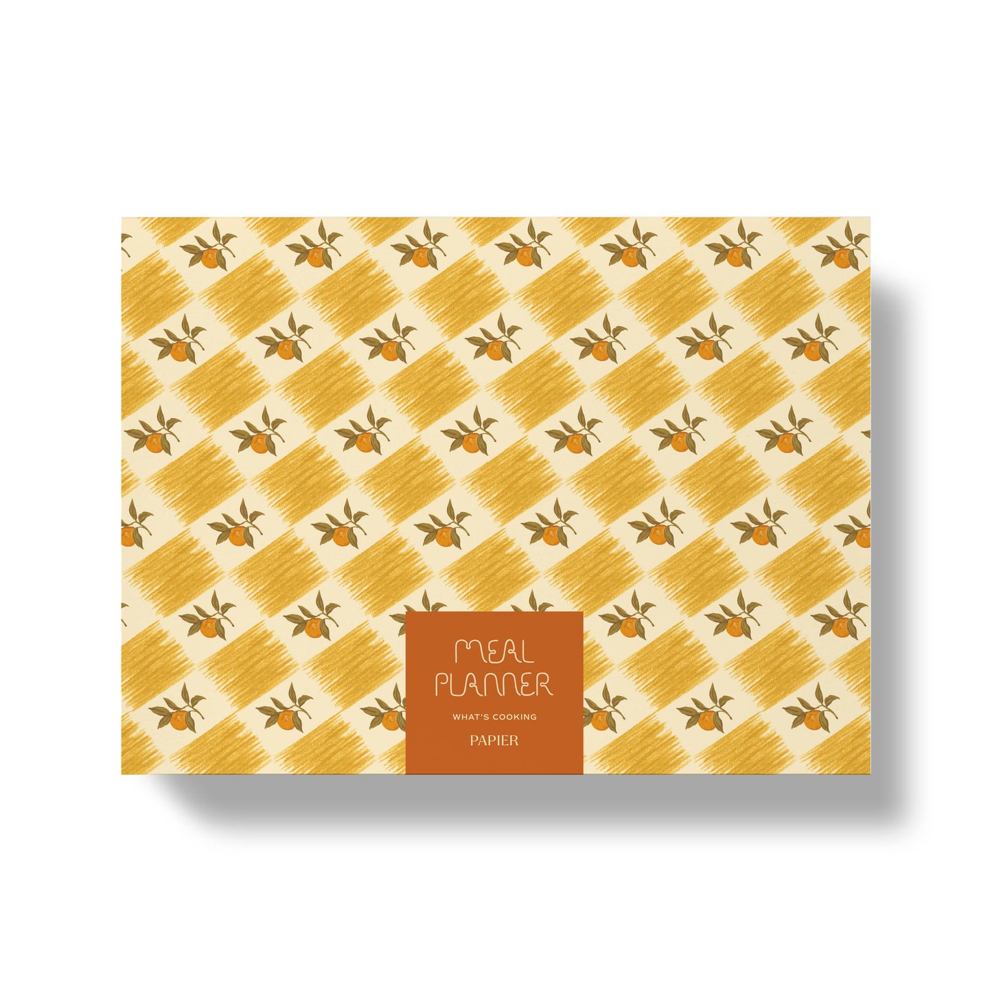 Papier - Undated Weekly Meal Planner & Grocery List - Orange Check