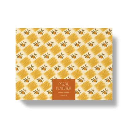 Papier - Undated Weekly Meal Planner & Grocery List - Orange Check