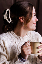 TELETIES - Open Hair Clip | Large | Toasted