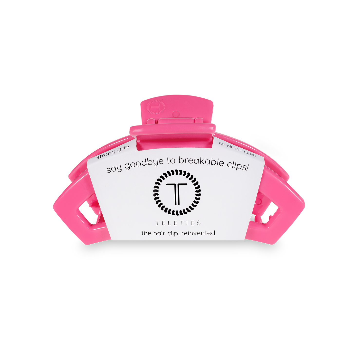TELETIES - Open Hair Clip | Small | Paradise Pink