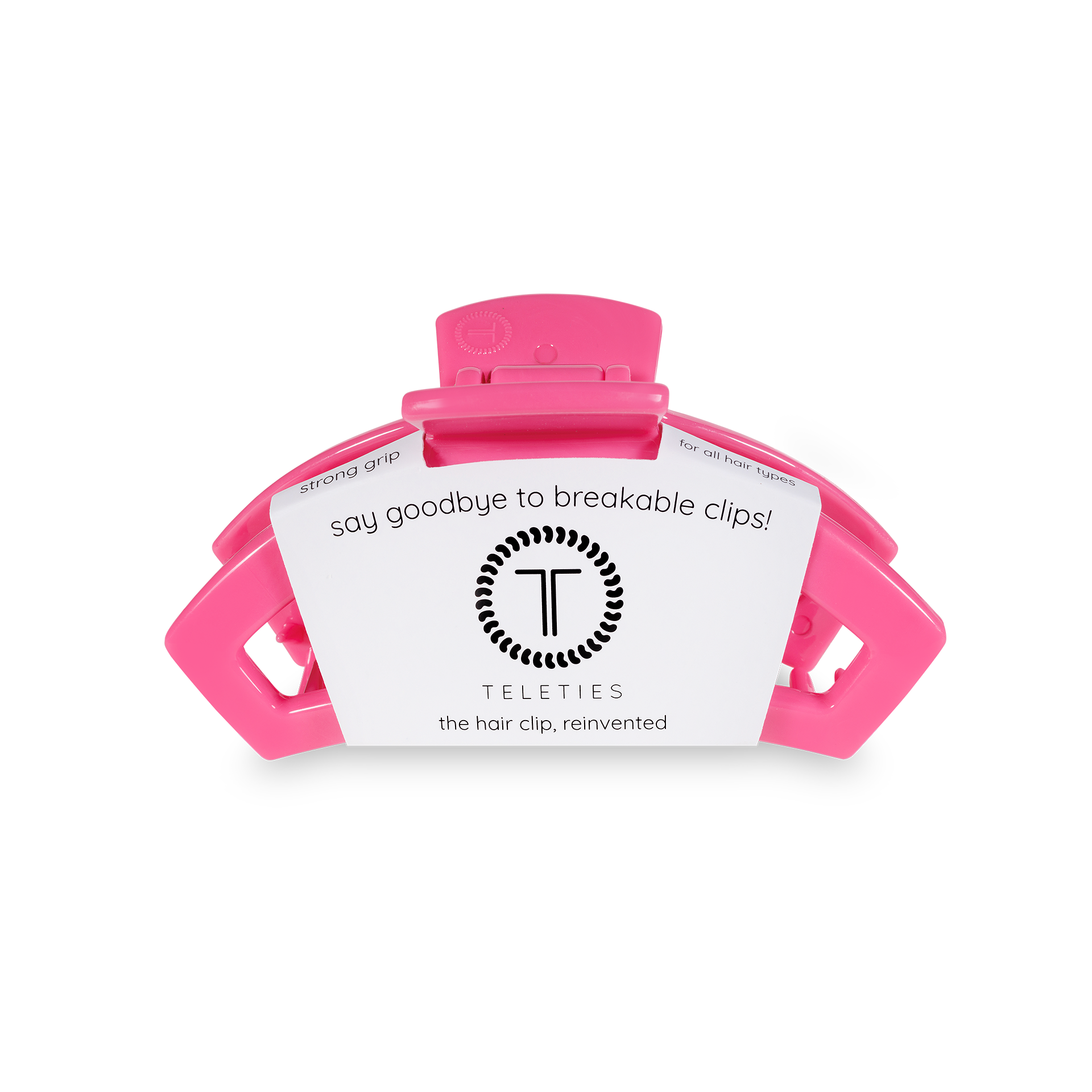 TELETIES - Open Hair Clip | Small | Paradise Pink