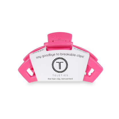 TELETIES - Open Hair Clip | Small | Paradise Pink