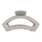 TELETIES - Open Hair Clip | Large | Silver Flames